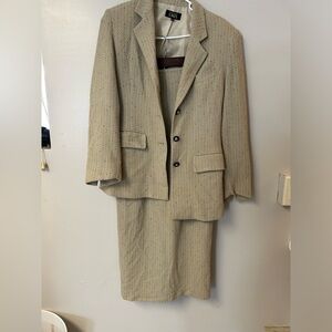 Emi’s Fashion Adventure silk suit midi length skirt